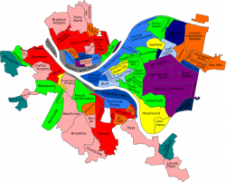 Attempt to catagorize official Pittsburgh neighborhoods (Map ...