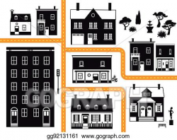 Vector Art - City block. Clipart Drawing gg92131161 - GoGraph