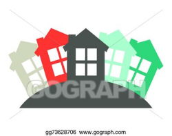 Vector Art - Neighborhood . Clipart Drawing gg73628706 - GoGraph