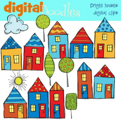 KPM Bright Neighborhood Digital Clipart