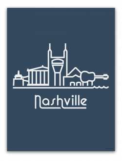 Nashville Skyline Logo nashville skyline print the hood shop | Art ...