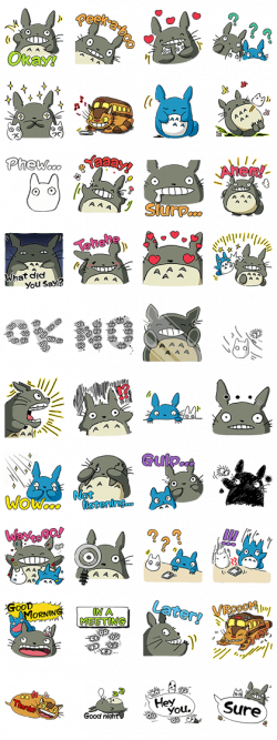 http://www.line-stickers.com/ – My Neighbor Totoro Line Sticker ...