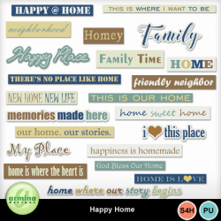 Clip Art | Happy Home Wordart-(Armina) | Decorative ...