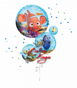 Disney Finding Nemo Bubbles Balloon Birthday Party - Finding ...