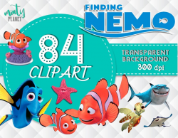Finding Nemo Clipart, Finding Nemo PNG files, Nemo clipart full quality,  Finding Nemo transparent background, instant download, PSN009