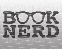 Book nerd svg | Etsy