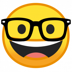 Nerd face Icon | Noto Emoji Smileys Iconset | Google