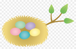 Nest Bird's Nest - 5 Eggs In A Nest Cartoon, HD Png Download ...