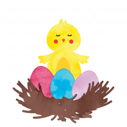 عيد الفصح كتكوت عش, Easter Eggs Nest, Easter Chick PNG وملف PSD ...