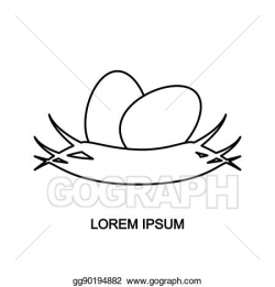 EPS Illustration - Nest simple icon. Vector Clipart ...