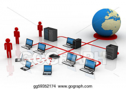 Stock Illustration - computer network. Clipart Drawing ...
