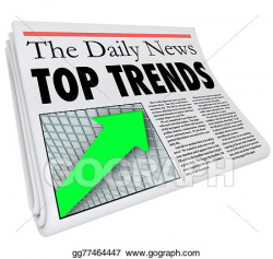 Stock Illustration - Top trends newspaper headline story ...