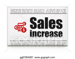 Drawing - Advertising news concept: newspaper with sales ...