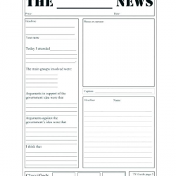 Printable Blank Newspaper Template Free - Floss Papers