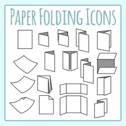 Folded Paper Icons Clip Art Set for Commercial Use