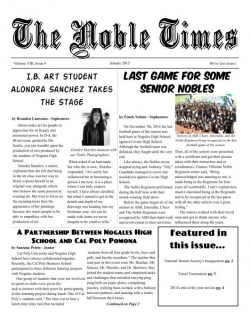 A great #schoolnewspaper design from The Noble Times ...