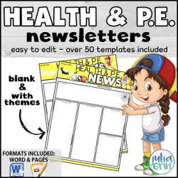 Editable Health and P.E. Newsletters
