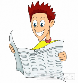 Cute Reading Clipart throughout Woman Reading Newspaper Clip ...