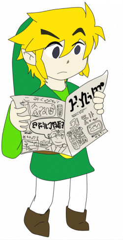 Link reading a newspaper by Volcanoid on DeviantArt
