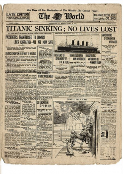 Titanic: The World - April 15, 1912 