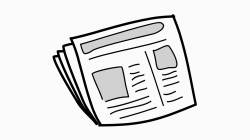 News paper line drawing illustration animation with transparent background