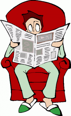 Download man reading newspaper clipart Newspaper Clip art ...