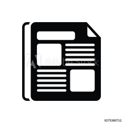 Black solid icon for newspaper ads - Buy this stock vector ...