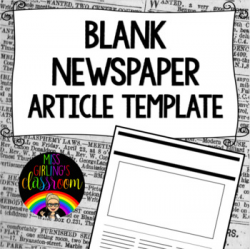 Printable Newspaper Article Template & Worksheets | TpT