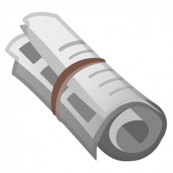 Rolled up newspaper Icon | Noto Emoji Objects Iconset | Google