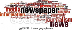 EPS Illustration - Newspaper word cloud. Vector Clipart ...