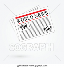 Vector Illustration - World news newspaper. EPS Clipart ...