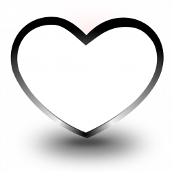 clipartist.net » Clip Art » heart black white line art SVG