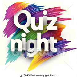 EPS Illustration - Quiz night sign with colorful brush ...