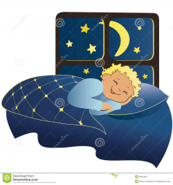 Child Sleeping At Night Clipart