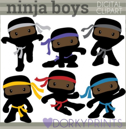 Ninja Clipart Personal and Limited Commercial Cute Boy