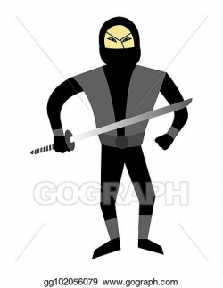 Stock Illustration - Cartoon asian ninja character. Clipart ...