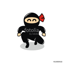 friendly ninja vector