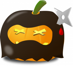 Clipart - Ninja pumpkin