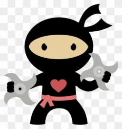 Ninja Clipart Heart - Girl Ninja Clip Art - Png Download ...