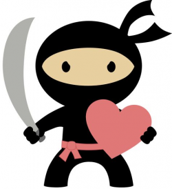 Ninja in Love Clipart. | Crafty stuff | Clip art, Ninja ...