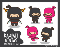 Ninja clipart, kawaii ninja clipart, ninja clip art, ninja ...