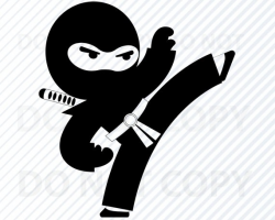 Ninja SVG files For Cricut - Boy Ninja Vector Images Clipart - Martial Arts  SVG Files Cartoon Ninja svg Eps, Png ,Dxf Ninja boy cnc cut file