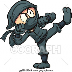 Vector Art - Cartoon ninja. EPS clipart gg69924249 - GoGraph