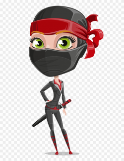 Businesswoman Clipart Woman Character - Female Ninja Cartoon ...