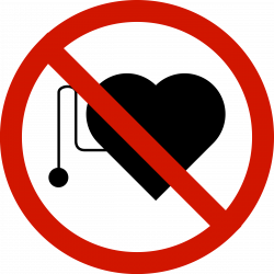 Clipart - No Pacemakers Symbol
