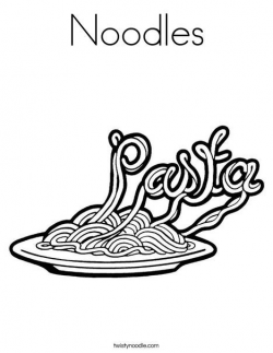 Noodles Coloring Page - Twisty Noodle | Food play coloring ...