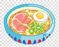 Japanese Food Pixel, bowl of noodles graphic transparent ...