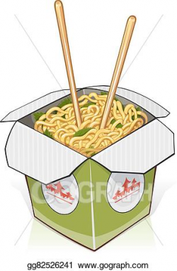 Vector Stock - Fast food. chinese noodles in take out ...