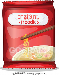 Vector Art - A pack of an instant noodles. EPS clipart ...