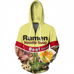 Beef Ramen Hoodie - All Over Print Apparel - Getonfleek